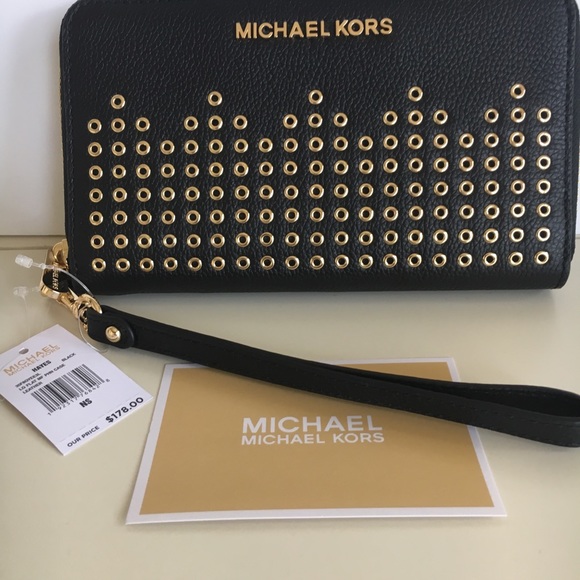 MICHAEL KORS HAYES WRISTLET/PHONE CASE NWT - Picture 3 of 8